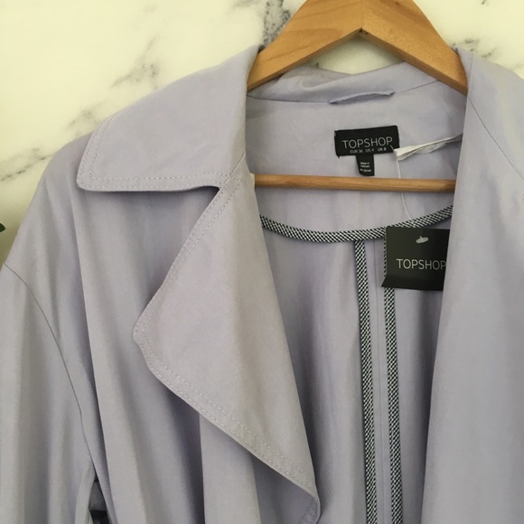 Topshop Truster Duster Lavender Trench Coat - Picture 4 of 8